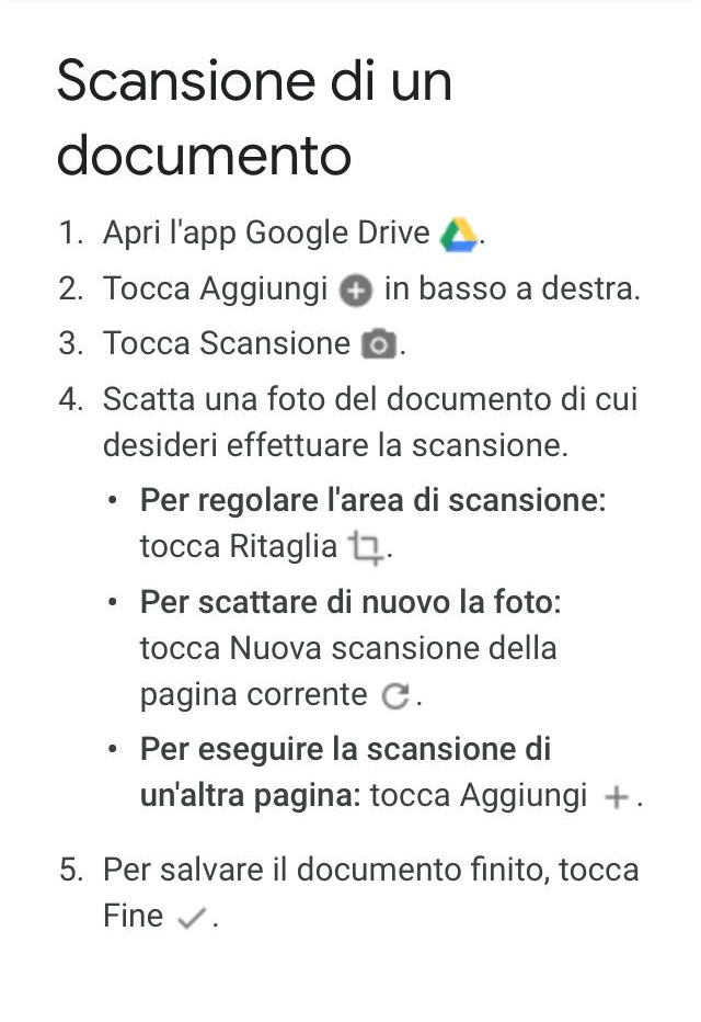 Scansione di un documento